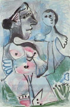 パブロ・ピカソ Painting - ヴィーナスと愛 1967 キュビスト パブロ・ピカソ